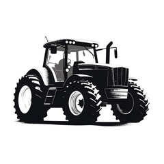 Obraz premium tractor silhouette