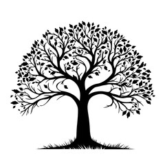 clipart tree silhouette