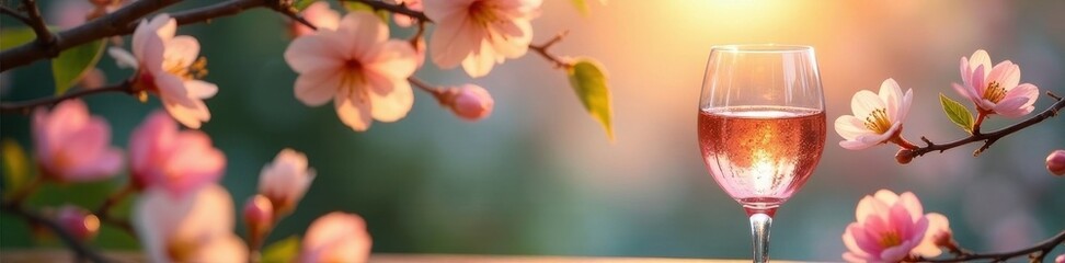 Delicate spring blooms in elegant wineglass, soft light , narcissus, crocus, pretty