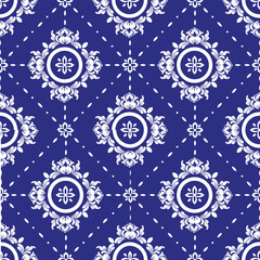 Ceramic Tile, Portuguese Tiles Blue and White Moroccan Tiles, Kitchen Tiles, Bathroom Tiles Surface Pattern Vector Tile Floor Surface Pattern Vector