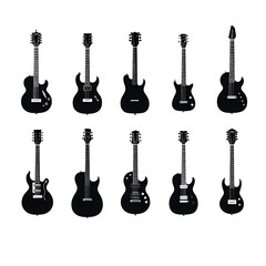 Naklejka premium guitars silhouette