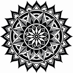 Intricate Circular GeometIllustrationric Pattern - Detailed Vector