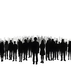crowd silhouette