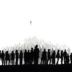 Naklejka premium crowd silhouette