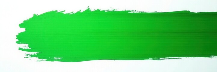 Fototapeta premium Green brushstroke on white lined green backdrop , summer, illustration