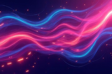 Fototapeta premium Abstract Neon Waves Background with Dynamic Colors