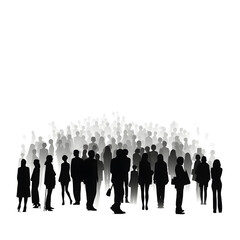 crowd silhouette