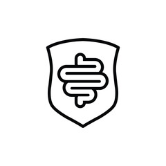 protect gut icon care  vector health sign