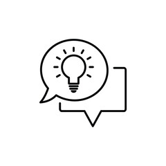 bulb icon vector idea icon speech bubble
