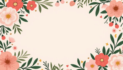 Floral illustration with vintage charm, elegant design