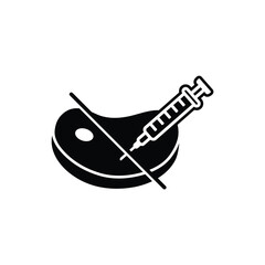 no antibiotic in meat icon vector