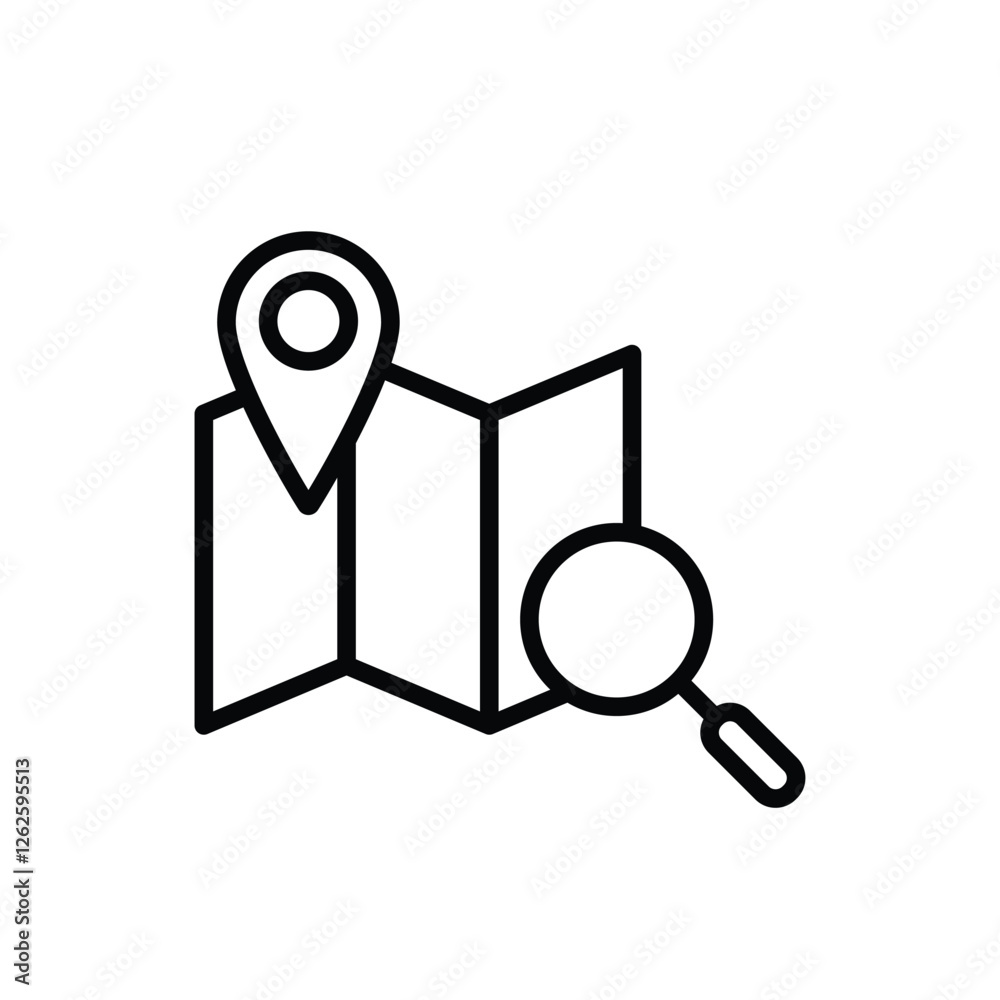 Poster map with pointer vector icon gps navigator navigation