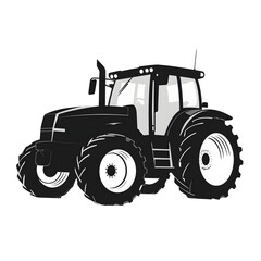 Obraz premium tractor silhouette