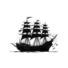 pirate ship silhouette