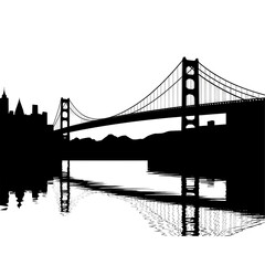 Obraz premium bridge silhouette