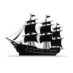 pirate ship silhouette
