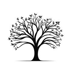 Obraz premium simple tree silhouette