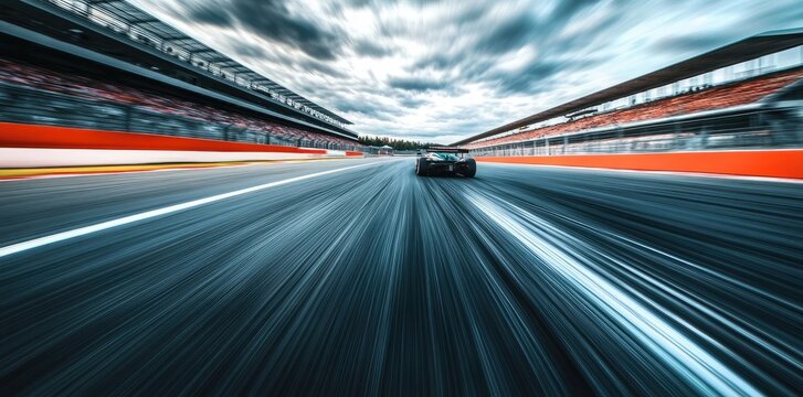 Stunning Racing Track at Sunset with Motion Blur