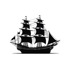 pirate ship silhouette