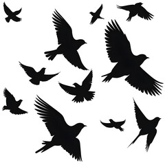 Obraz premium birds flight silhouette