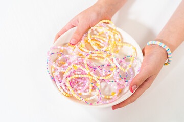 Colorful Clay Beads Set for Creative Kids' Bracelet Making