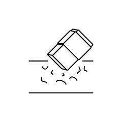 Eraser Shavings Icon Outline vector.