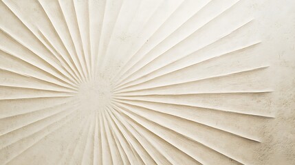 Abstract Cream Wall Art Sunburst Design