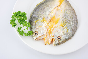 A freshly cut yellow croaker