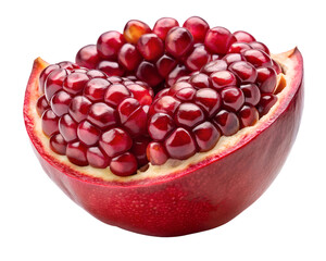 pomegranate fresh raw peeled fruit isolated on transparent background png
