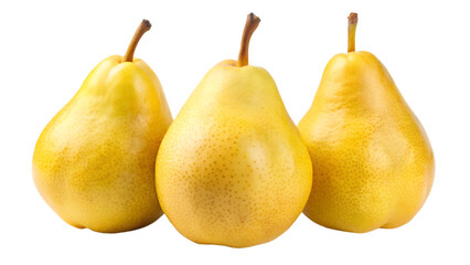 pear  three yellow pears isolated on transparent background png