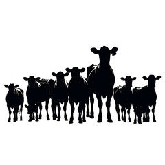 show cattle silhouette