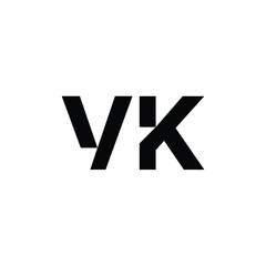 VK monogram logo design letter text name symbol monochrome logotype alphabet character simple logo