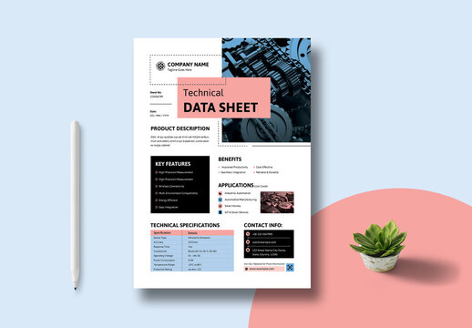 Technical Data Sheet Layout