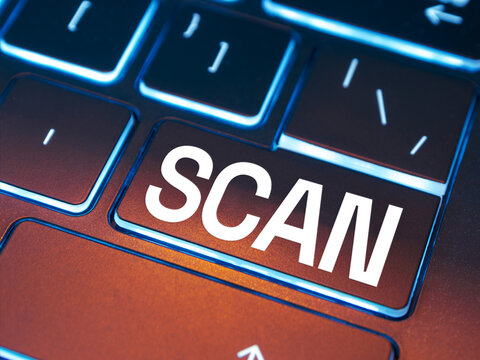 scan text on keyboard key inscription