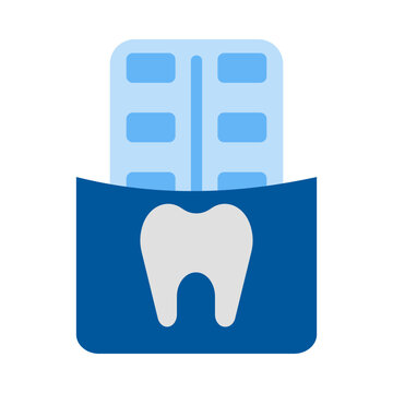 Chewing gum flat icon