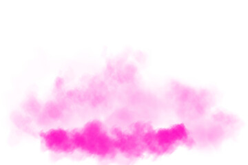 Fototapeta premium Bright Pink Smoke Cloud Illustration. Fantastic pink smoke. Magic smoke. Smog cloud on podium or stage. Fog vapor over ground or water surface, magic haze. Magic smoke, magic fog, pink steam. PNG.