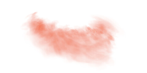 Bright Red Smoke Cloud Illustration. Fantastic red smoke. Magic smoke. Smog cloud on podium or stage. Fog vapor over ground or water surface, magic haze. Magic smoke, magic fog, red steam. PNG.