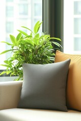 Comfortable workspace with inviting seating, plants, and calming hues enhancing wellness and minimizing tiredness during extended hours.