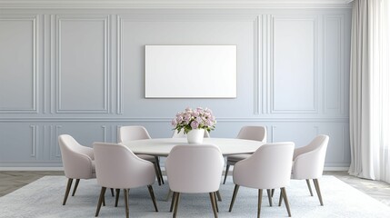 Gentle leadership approach in a cozy conference room with soft colors, plush seating, and calming artwork that fosters open communication.