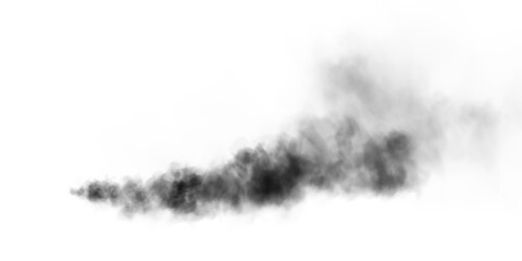 Bright black Smoke Cloud Illustration. Fantastic black smoke. Magic smoke. Smog cloud on podium or stage. Fog vapor over ground or water surface, magic haze. Magic smoke, magic fog, black steam. PNG. 