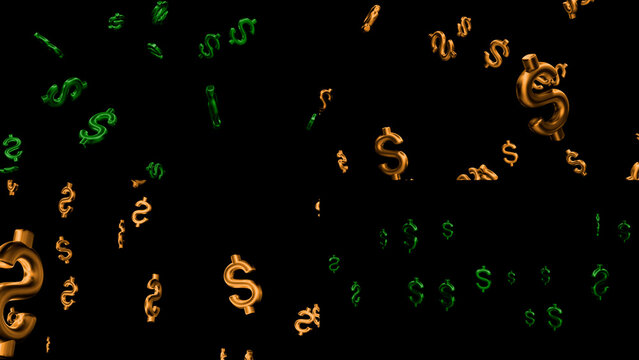 Floating 3D Money Background