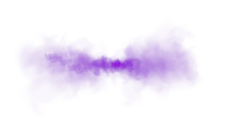 Bright Purple Smoke Cloud Illustration. Fantastic purple smoke. Magic smoke. Smog cloud on podium or stage. Fog vapor over ground or water surface, magic haze. Magic smoke, magic fog. PNG.