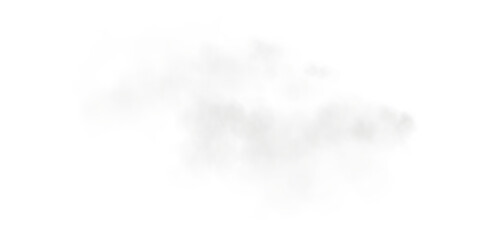 Bright White Smoke Cloud Illustration. Fantastic white smoke. Magic smoke. Smog cloud on podium or stage. Fog vapor over ground or water surface, magic haze. Magic smoke, magic fog, white steam. PNG.