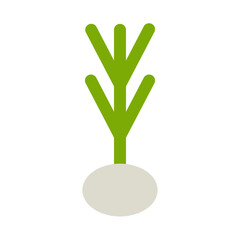 Fototapeta premium Spring onions flat icon
