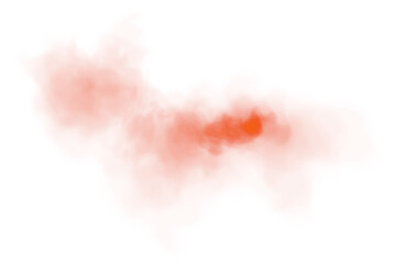 Bright Red Smoke Cloud Illustration. Fantastic red smoke. Magic smoke. Smog cloud on podium or stage. Fog vapor over ground or water surface, magic haze. Magic smoke, magic fog, red steam. PNG.