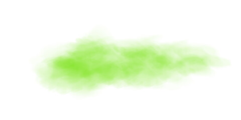 Bright Green Smoke Cloud Illustration. Fantastic green smoke. Magic smoke. Smog cloud on podium or stage. Fog vapor over ground or water surface, magic haze. Magic smoke, magic fog, green steam. PNG. © Orange Sky
