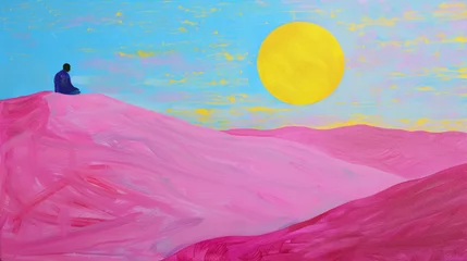 Fototapete Rund vibrant and colorful landscape © Cedric
