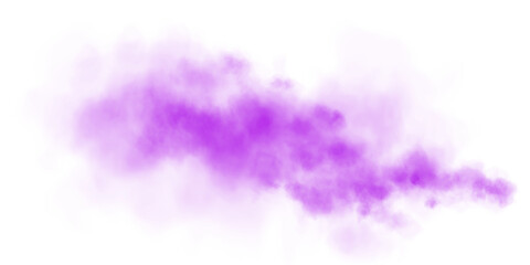 Bright Purple Smoke Cloud Illustration. Fantastic purple smoke. Magic smoke. Smog cloud on podium or stage. Fog vapor over ground or water surface, magic haze. Magic smoke, magic fog. PNG.