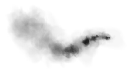 Bright black Smoke Cloud Illustration. Fantastic black smoke. Magic smoke. Smog cloud on podium or stage. Fog vapor over ground or water surface, magic haze. Magic smoke, magic fog, black steam. PNG. 