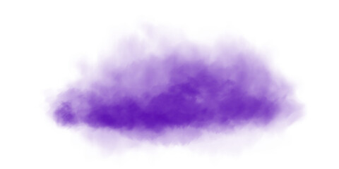 Bright Purple Smoke Cloud Illustration. Fantastic purple smoke. Magic smoke. Smog cloud on podium or stage. Fog vapor over ground or water surface, magic haze. Magic smoke, magic fog. PNG.